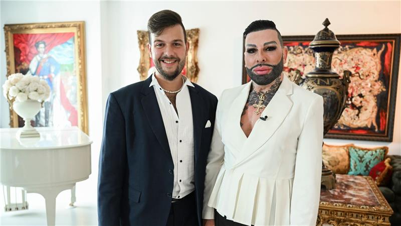 Der Modedesigner Harald Glööckler und der CDU-Politiker Marc-Eric Lehmann zeigten sich eine Zeit lang öffentlich vertraut. (Archivbild)