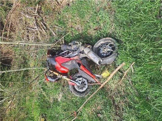 Der Motorradfahrer wurde mit einem Rettungshubschrauber in eine Klinik geflogen. Foto: Polizei Oberharz
