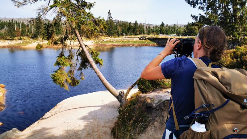 Beim „Instawalk“ im Oberharzer Welterbe sind 2500 Fotos entstanden Der Oderteich macht auf Fotos einiges her.