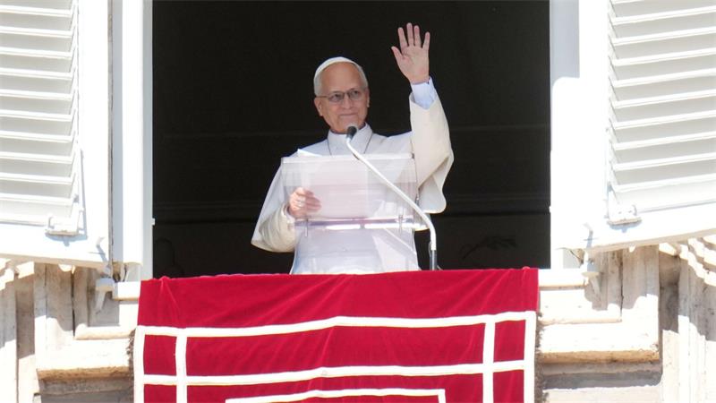 Der Papst bei seinem Angelus-Gebet.