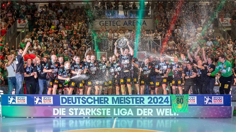Der SC Magdeburg möchte wie 2024 den Meistertitel feiern. (Archivbild)