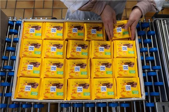 Der Schokoladenhersteller Ritter Sport wird zum Jahresende ein leichtes Umsatzwachstum verzeichnen.