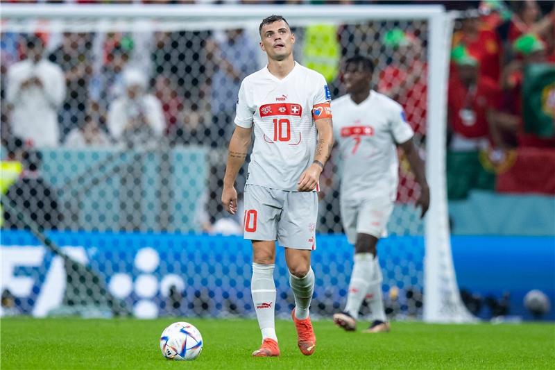 Kapitän Xhaka kritisiert Schweizer Team: „Wie im Park” Der Schweizer Kapitän Granit Xhaka (l) fand klare Worte.