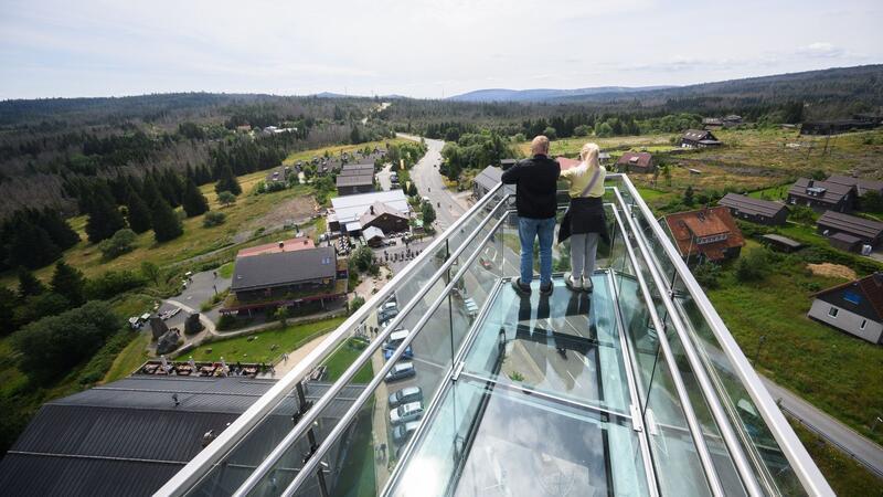 Der „Skywalk“ befindet sich in 45 Metern Höhe.