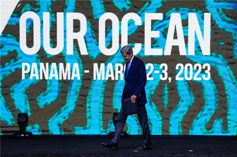 Ozean-Konferenz: EU erhöht Ausgaben Der Sondergesandte des US-Präsidenten Joe Biden für Klimafragen: John Kerry.