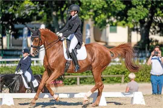 Der Sportpark an der Rennbahn bietet den Aktiven, hier Lina Stübig vom Reitverein Harly, erstklassige Bedingungen. Foto: Drechsler