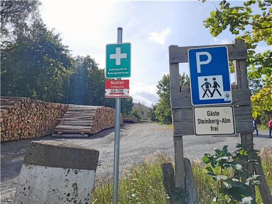 Der Steinberg-Parkplatz wurde als P+R-Anlage getestet, ist aber keine. Foto: Roß