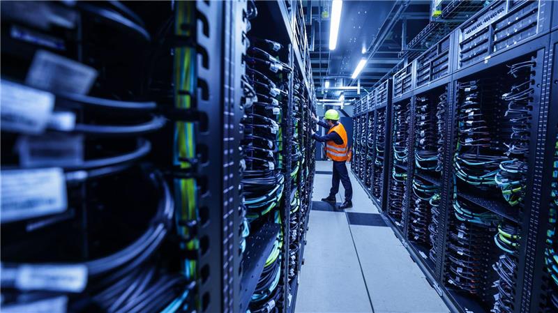 Der Supercomputer „Jupiter“ im Forschungszentrum Jülich ist von Bundeskanzler Friedrich Merz und NRW-Ministerpräsident Hendrik Wüst offiziell in Betrieb genommen worden (Archivbild).