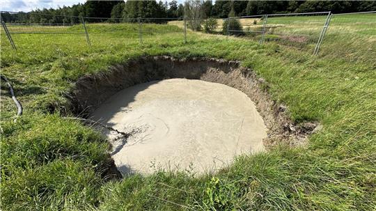 Der Tagesbruch bei Wolfshagen wird nach mehreren Monaten endlich aufgefüllt.
