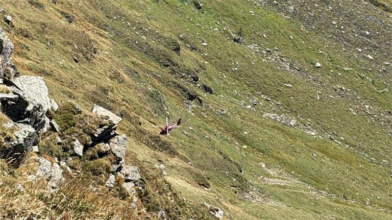 Der Tote wurde mit einem Hubschrauber nach unten geflogen.