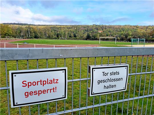 Der Vienenburger Sportplatz ist derzeit gesperrt. Grund sind Kaninchen, die den Rasen durchlöchert haben. Foto: Roß