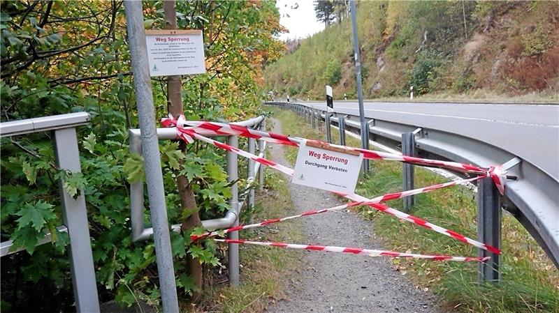 Der Wanderweg im Okertal zu den Adlerklippen ist derzeit gesperrt.  Fotos: Hohaus