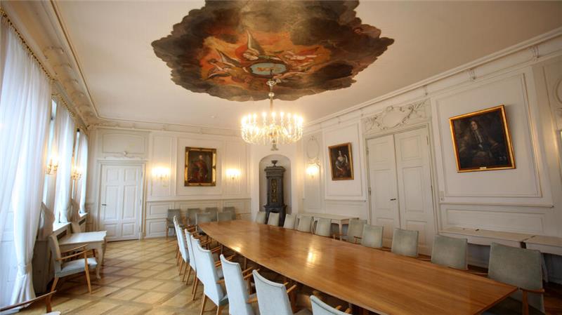 Der Weiße Saal im historischen Dienstgebäude des LBEG in Clausthal-Zellerfeld wird Schauplatz einer Kulturreihe.