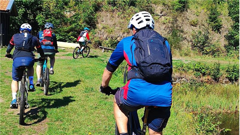 Der Wintersportverein Braunlage bietet regelmäßig geführte Touren mit dem Mountainbike an. Dabei führt auch Leiter Markus Lauenstein die Teilnehmer regelmäßig.