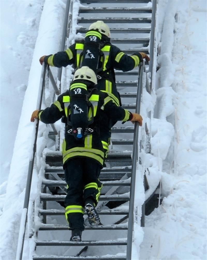 Der „X-Mas-Stairrun“ verlangt seinen Teilnehmern einiges ab. Foto: Feuerwehr Goslar