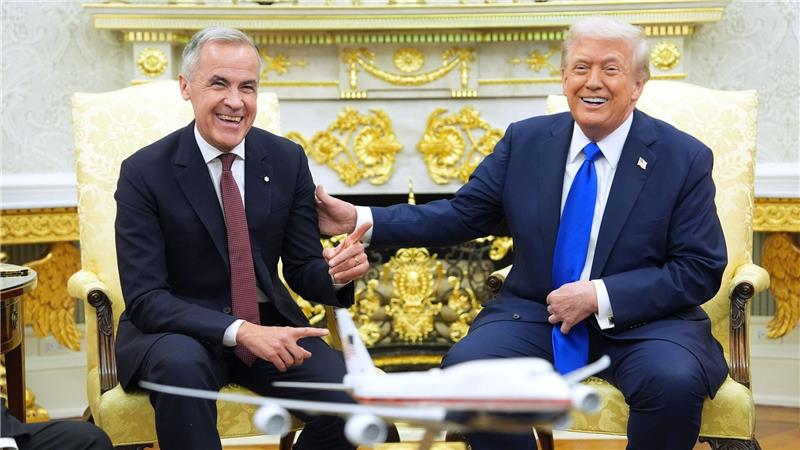 Kanadas Premier Carney entschuldigt sich bei Trump Der Zölle-Clip hatte das Verhältnis zwischen US-Präsident Donald Trump und Kanadas Premier Mark Carney belastet. (Archivbild).