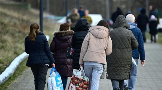 Der Zustrom ukrainischer Flüchtlinge ist rückläufig.