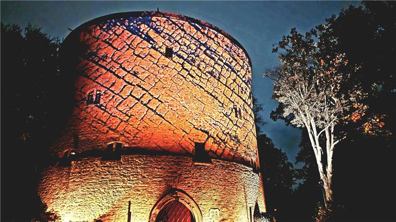Goslarer Zwinger verwandelt sich in Bühne für Demokratie und Frieden Der Zwinger in Goslar erstrahlte am Wochenende in verschiedenen Farben.