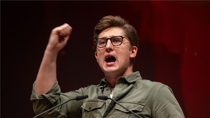 Der alte und neue Juso-Chef hielt eine engagierte Rede. 