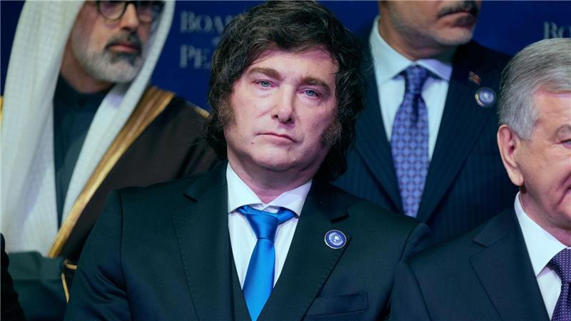 Der argentinische Präsident Javier Milei nahm an der ersten Sitzung des Friedensrats teil. 