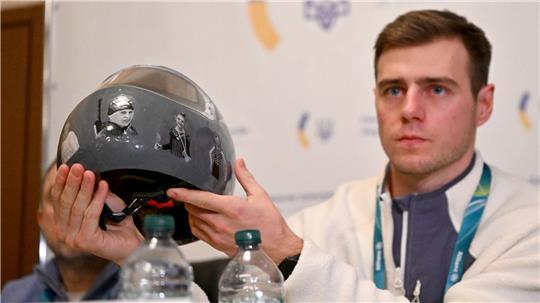 Der bei Olympia wegen seines Skeleton-Helmes ausgeschlossene Ukrainer Wladislaw Heraskewytsch ruft zu aktivem Protest bei den Paralympics auf. (Archivbild)