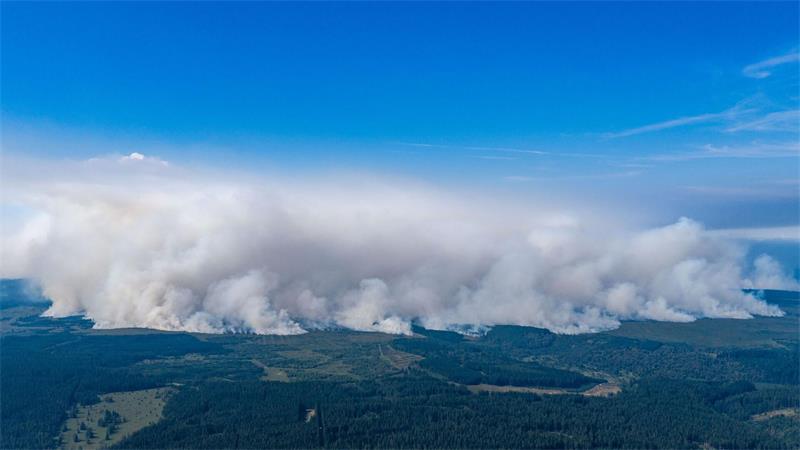 Großbrände: Hürtgenwald unter Kontrolle, Monschau entspannt Der betroffene Gebiet ist gewaltig.