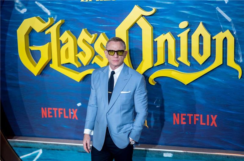 Der britische Schauspieler Daniel Craig bei der «Glass Onion»-Premiere in Madrid.