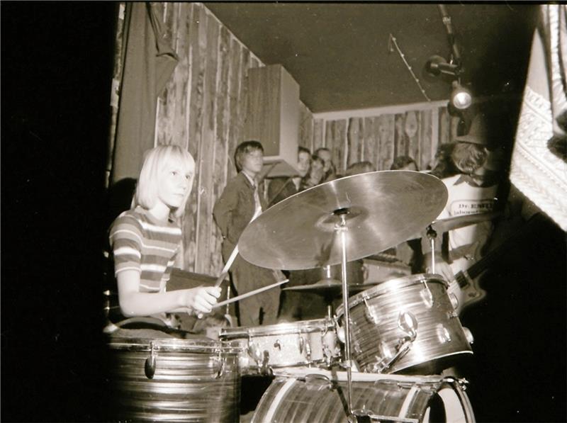 Kleines Revival für die Bad Harzburger Helden von 1973 Der damals 14-jährige Uwe Schmidt sitzt am Schlagzeug. Foto: Privat