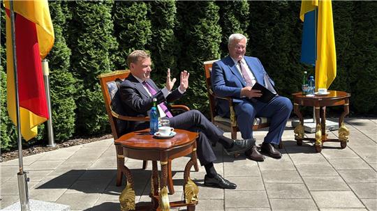 Der deutsche Außenminister Johann Wadephul (CDU) trifft in Kiew seien Amtskollegen Andrij Sybiha.