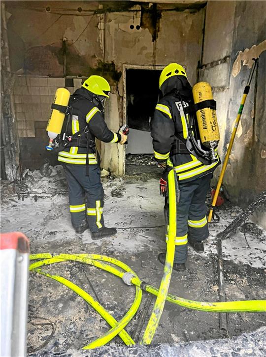Der doppelte Zimmerbrand in der verlassenen Erbprinzentanne ist der letzte Einsatz des Jahres 2023. Archivfoto: Feuerwehr