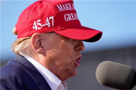 Der ehemalige US-Präsident Donald Trump bei einer Wahlkampfveranstaltung.