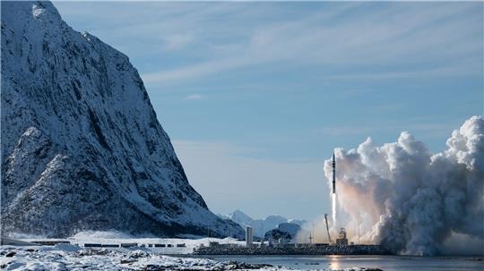 Der erste Testflug der Spectrum-Rakete im März 2025 (Handout)