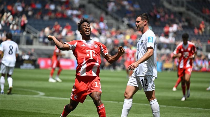 Der erste Torschütze der Club-WM: Kingsley Coman (l) bejubelt das 1:0.