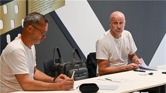 Der frühere Osnabrücker Trainer Marco Antwerpen und sein Co-Trainer Frank Döpper (Archivbild)