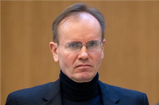Der frühere Wirecard-Vorstandschef Markus Braun im Gerichtssaal in München.