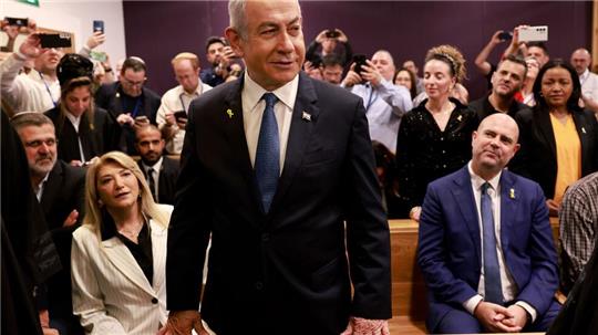 Der israelische Regierungschef Benjamin Netanjahu vor Gericht. 
