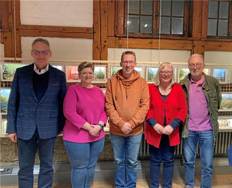 Goslarer Zinnfigurenmuseum sucht Paten für Dioramen Der neue Vorstand: Holger Spinti (von links), Christina Brandes, Fabian Degen, Helga Theuerkauf und Manfred Krüger. Nicht im Bild ist die ebenfalls gewählte Heike Schneider. Foto: Privat