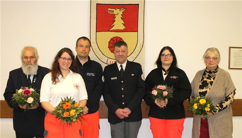 Der neue Vorstand des DRK-Ortsvereines in Lutter (v.l.): Heinrich Balke, Monika Ide, Marian Fochler, der neue Vorsitzende Matthias Körner, Laura Sauerzapf und Elke Hampel (es fehlt Schatzmeisterin Sigrun Sander).  Foto: Privat
