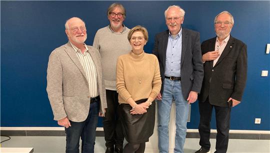 Der neue Vorstand des Fördervereins der Marktkirche. Ralf Köhler-Haars (von links), Thomas Gunkel, Elke Brummer, Dr.Henning Hassdorf und Helmut Liersch.