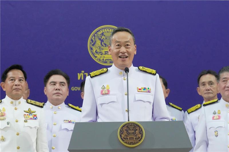 Neues Kabinett in Thailand vereidigt Der neue thailändische Ministerpräsident Srettha Thavisin in Bangkok.
