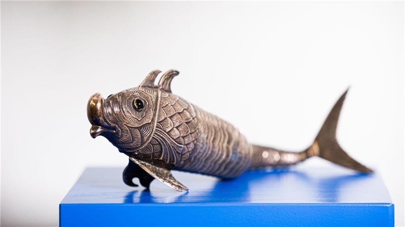 Der persönliche Beitrag von Josef Schuster, Präsident des Zentralrats der Juden: eine Besamimbüchse in Form eines Fisches. 