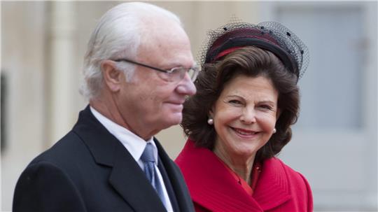 Der schwedische König Karl XVI. Gustaf und Königin Silvia von Schweden.