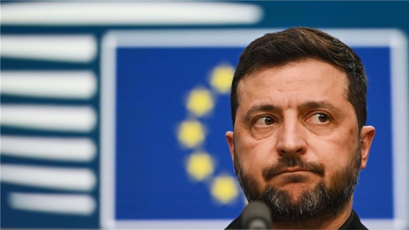 Russen-Geld für die Ukraine? EU will Beschluss im Dezember Der ukrainische Präsident Selenskyj war als Gast beim EU-Gipfel dabei.
