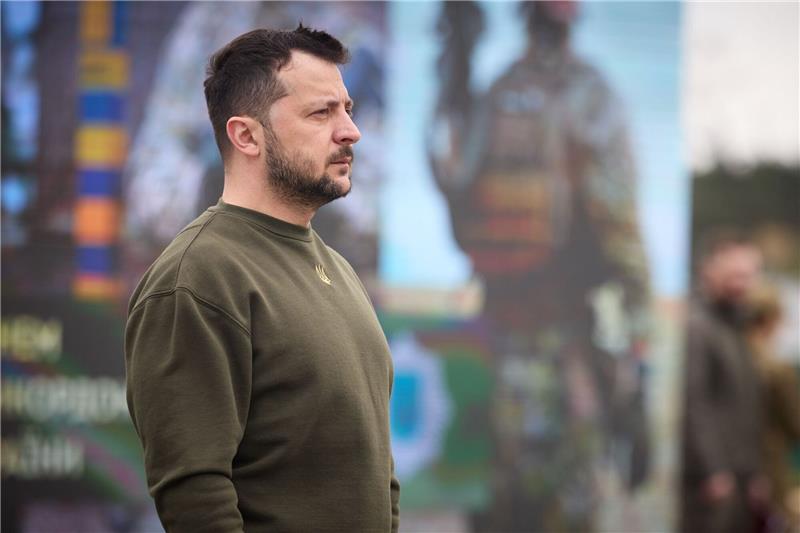 Der ukrainische Präsident Wolodymyr Selenskyj bei einer Veranstaltung zum Tag des Grenzschutzes.