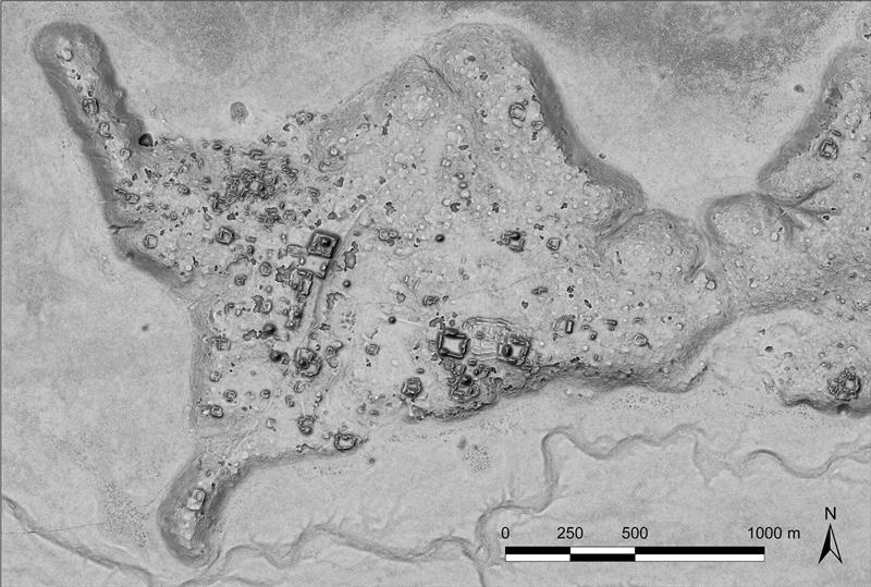 Der Umriss der neu entdeckten Maya-Siedlung.