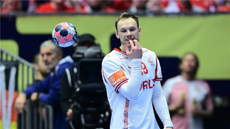 Deutschland kann Dänemarks Welthandballer Mathias Gidsel nur selten stoppen.