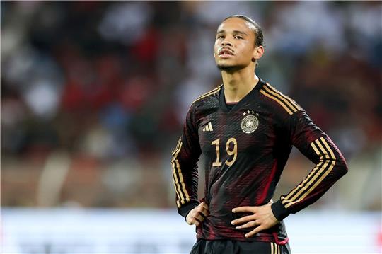 Deutschlands Leroy Sané auf dem Spielfeld.