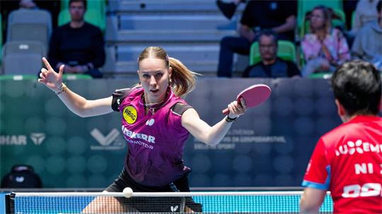 Deutschlands Tischtennis-Hoffnung Annett Kaufmann.