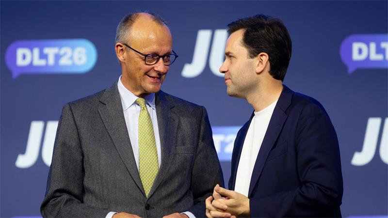 Deutschlandtag der Jungen Union: Merz und Winkel gemeinsam auf dem Podium