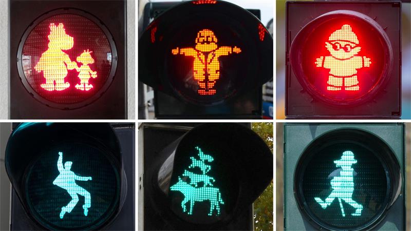 Deutschlandweit werben Städte an Ampeln mit ihren Maskottchen. (Archivbild)